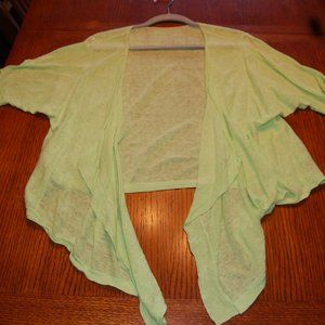 Chico's light green open cardigan